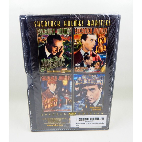 Sherlock Holmes Rarities Special DVD Edition Set of 4 Leather Box 2003 Sealed - Picture 3 of 6
